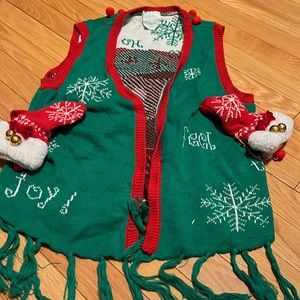 Icing “Feel the Joy” ugly Christmas Sweater Vest